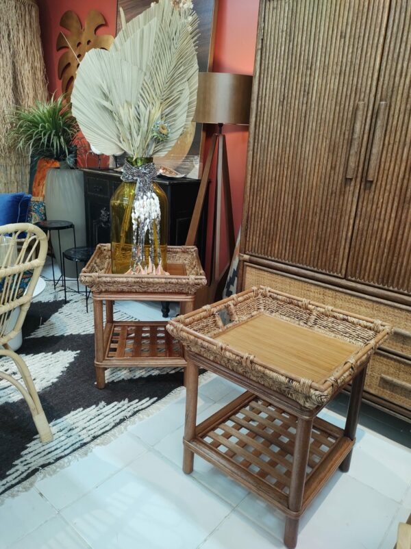 Mesa Lateral em Fibra Natural - Coleção Rústico Chique - Image 8