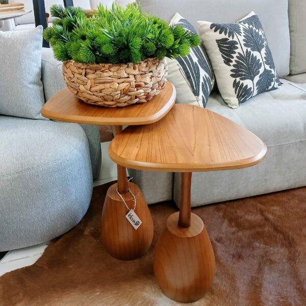 Mesa Lateral em Madeira Maciça - Conjunto com 2 unidades
