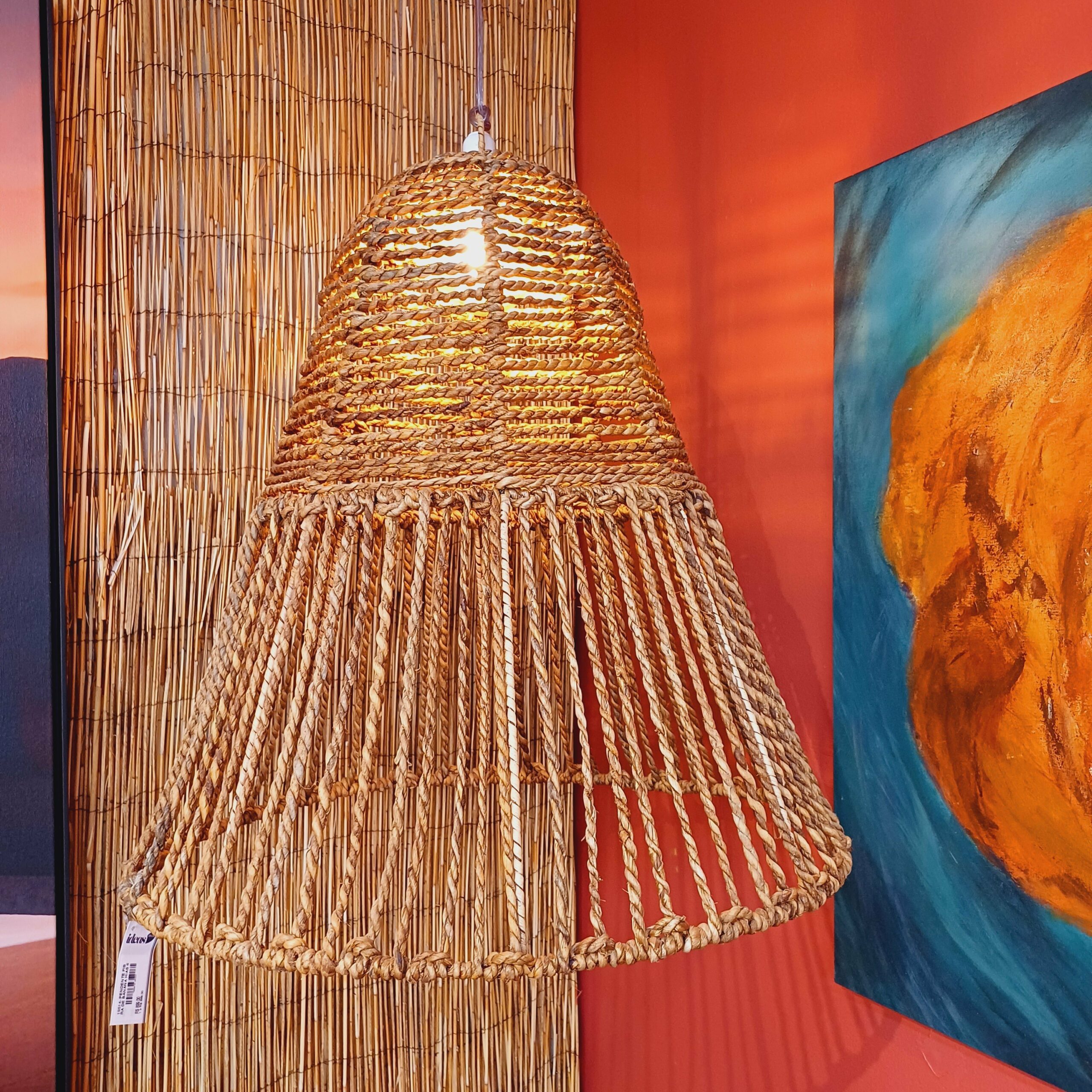 Lustre Sino em Fibra Natural