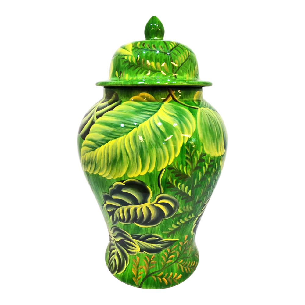 Potiche Selva Verde em Cerâmica Artesanal