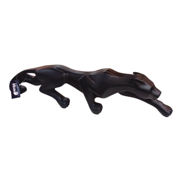 Escultura Ataque de Pantera - Preto Fosco