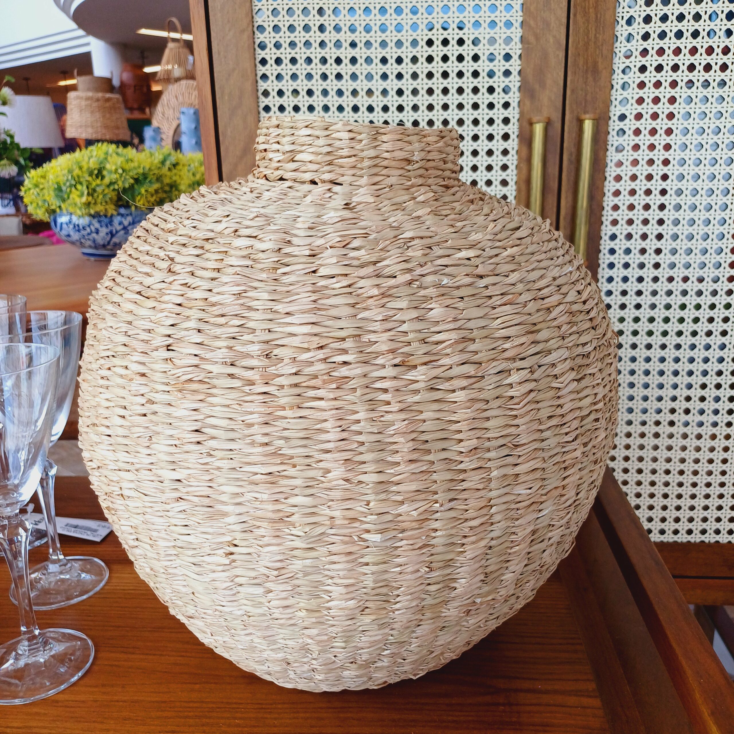 Vaso de Fibra Natural Bojudo Tamanho P