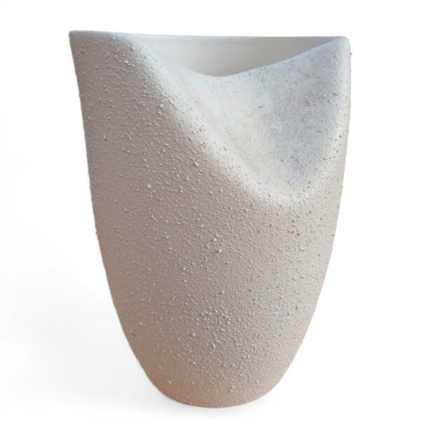 Vaso Orgânico Branco em Cerâmica Tamanho P