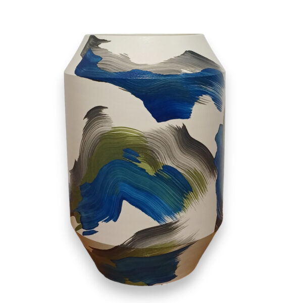 Vaso cerâmica com aquarela M