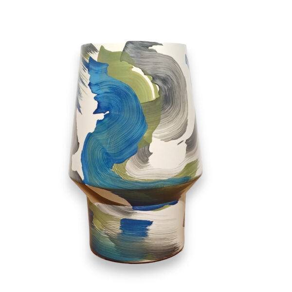 Vaso Cerâmica com Pintura Aquarela Tamanho P