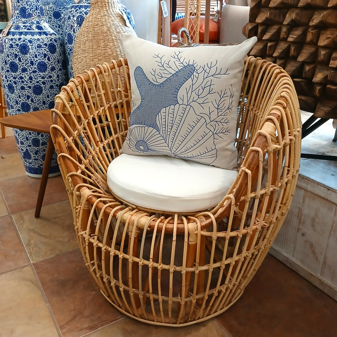 Almofada Bordada Náutica com Enchimento - 45x45 cm - Coleção Alto Padrão