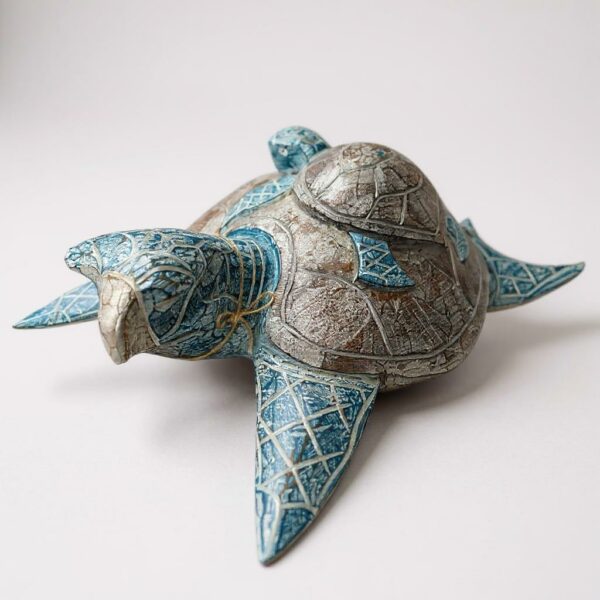 Escultura Tartaruga em Madeira - Importado da Tailândia