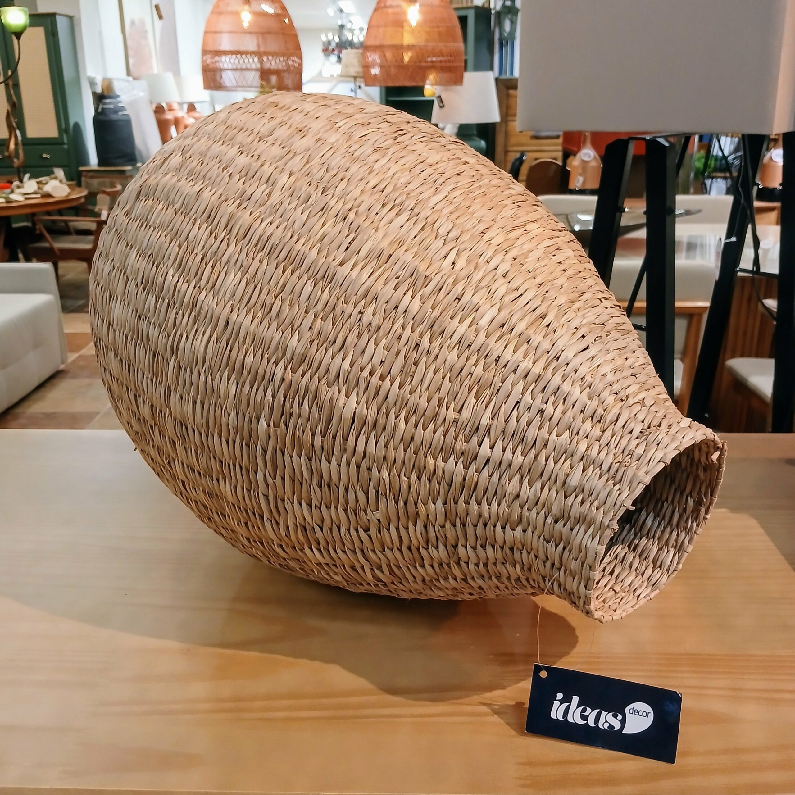 Vaso em Fibra Natural de Taboa