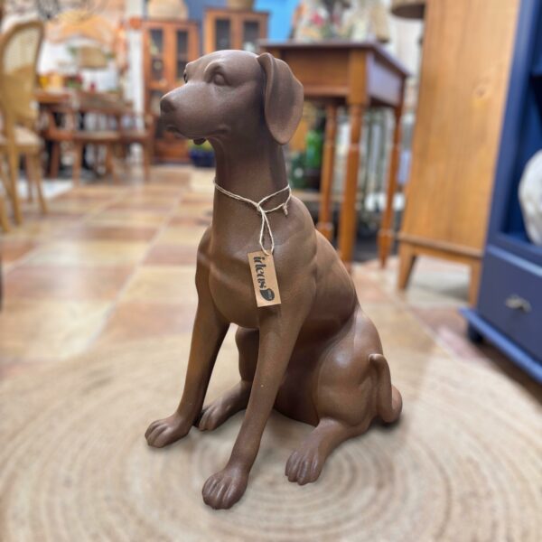 Escultura Cachorro Sentado em Resina| 60 cm de Altura