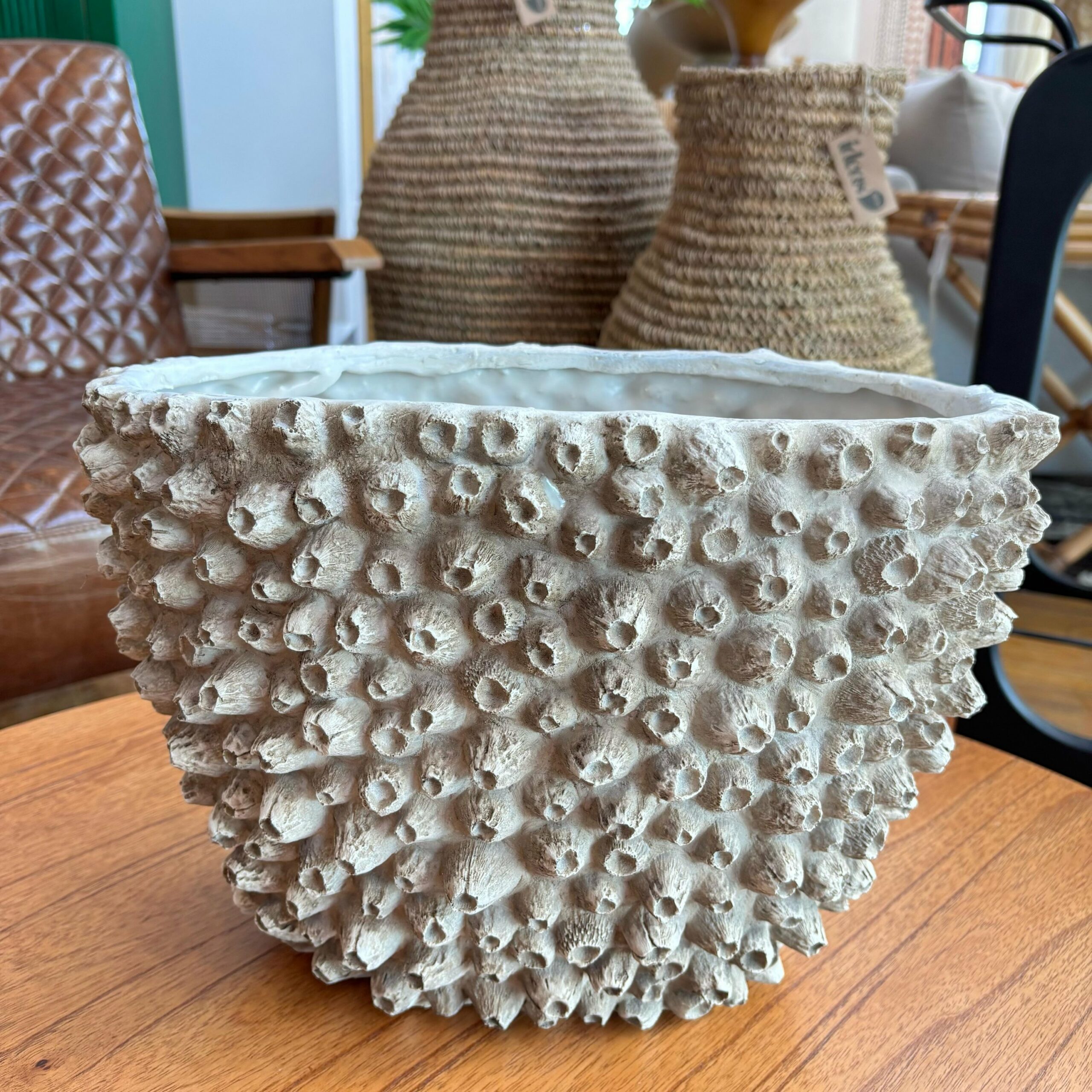 Vaso Decorativo Coral em Resina