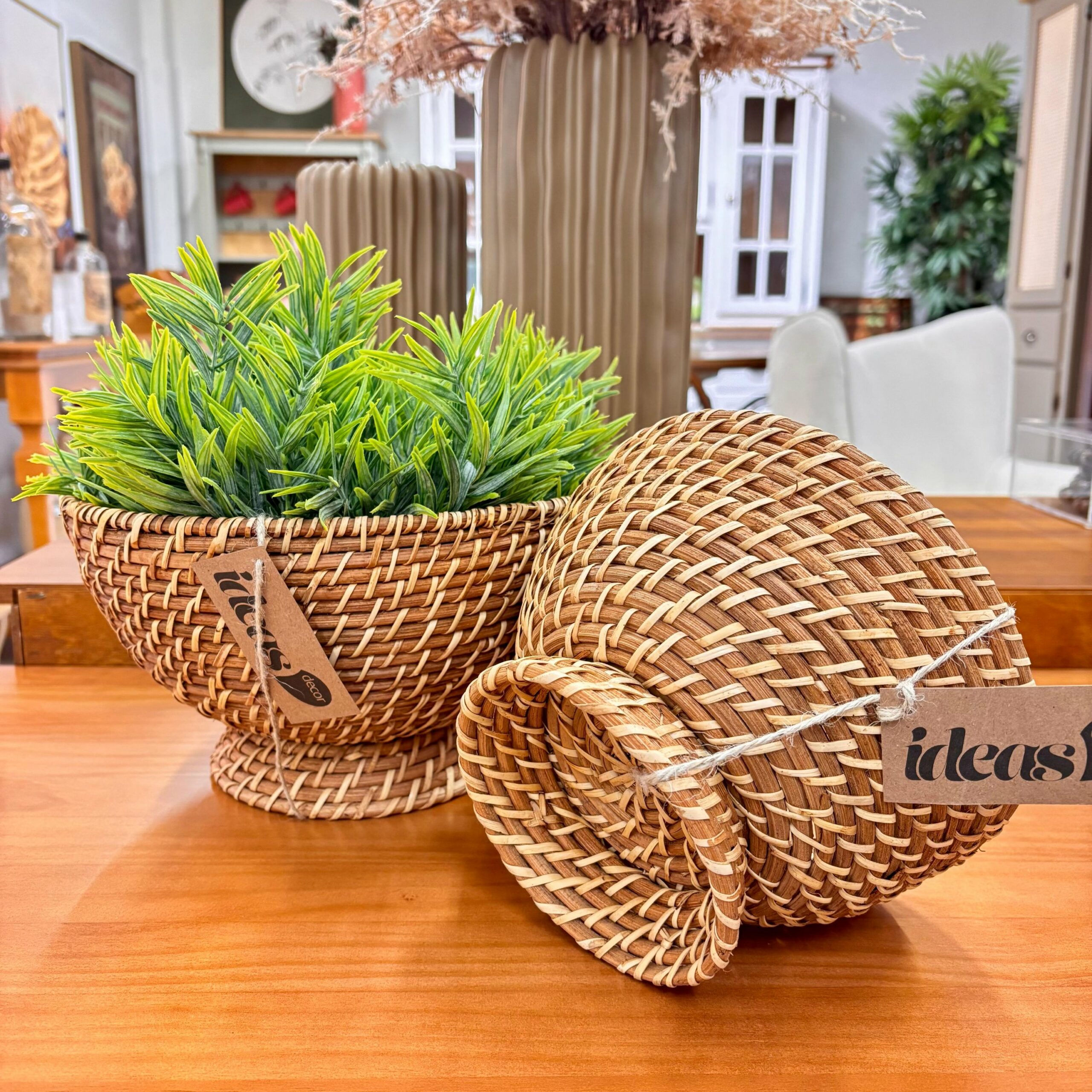 Vaso em Fibra Natural| Tamanho G| 15 cm de Altura