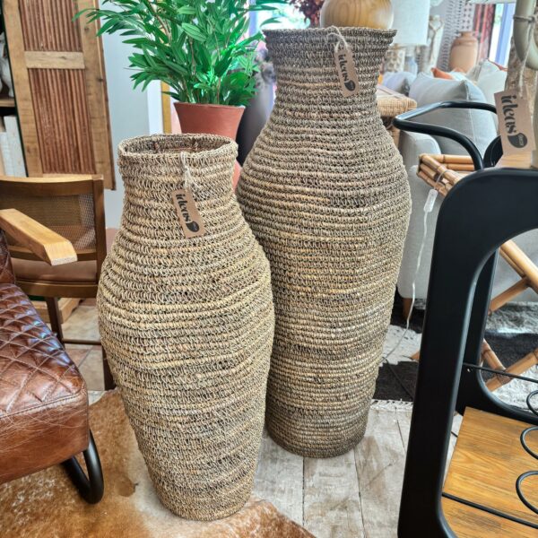 Vaso de Chão em Fibra Natural – Tamanho G