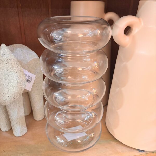 Vaso de Vidro Design Orgânico Transparente