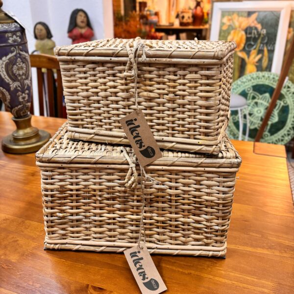 Caixa Organizadora Retangular em Fibra Natural G