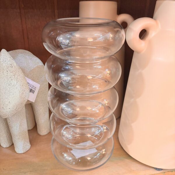 Vaso de Vidro Design Orgânico Transparente