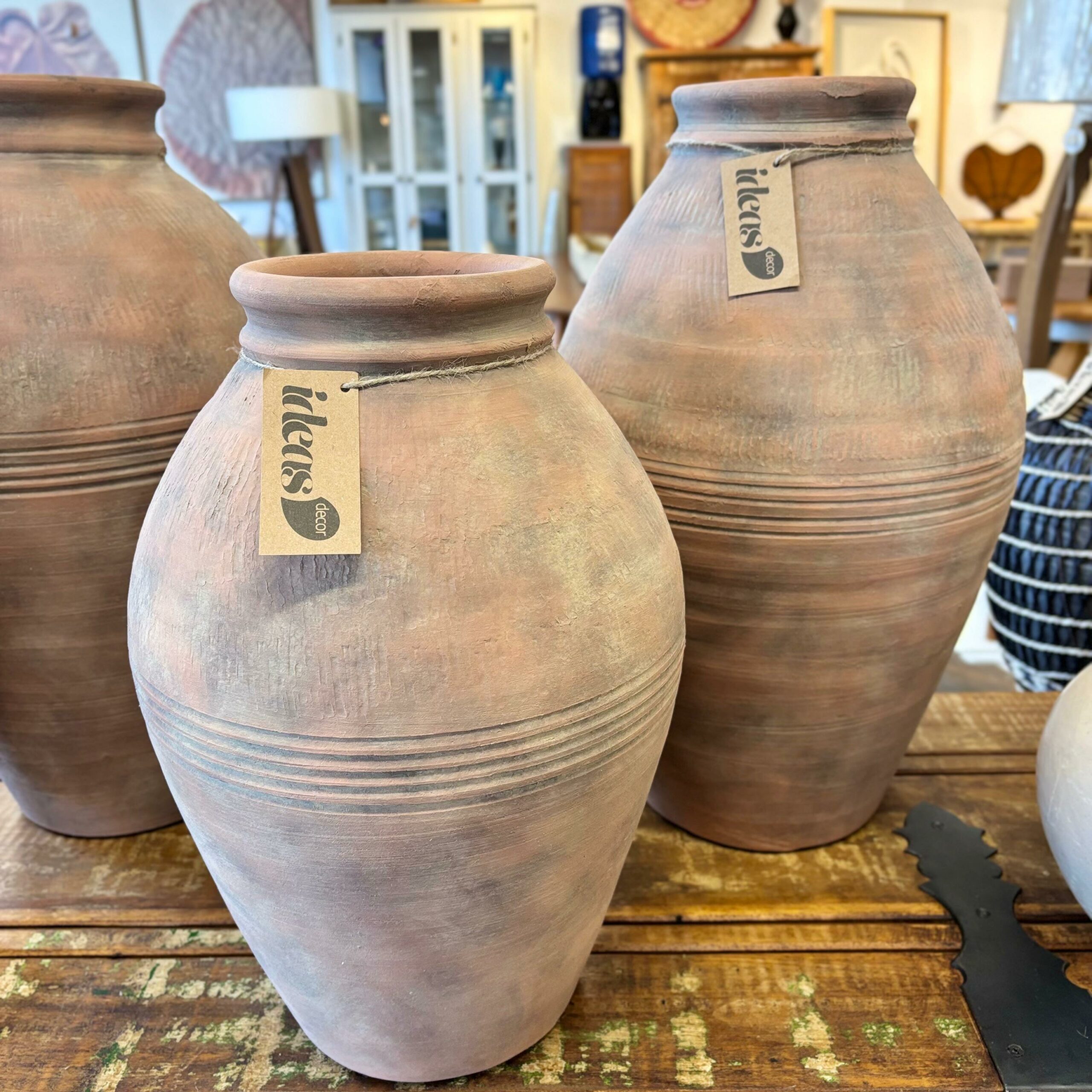 Vaso Decorativo em Cerâmica Terracota – Tamanho G – 50 cm de Altura