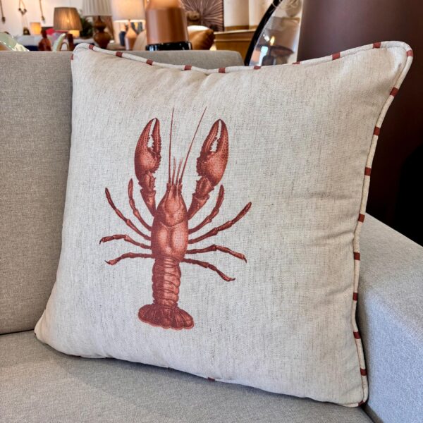 Almofada Lagosta em Linho 52x52 cm