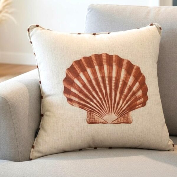 Almofada Concha Salmão 52x52 cm