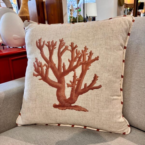 Almofada Coral Salmão 52x52 cm