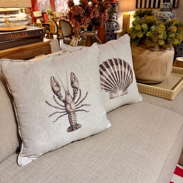 Almofada Lagosta Cinza 52x52 cm