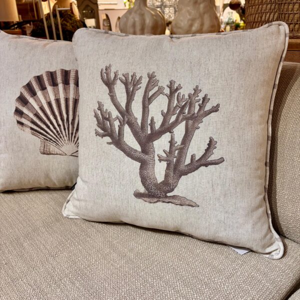 Almofada Coral Cinza 52x52 cm