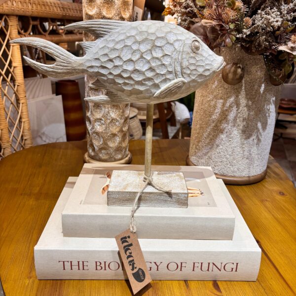 Escultura Peixe em Resina - Importado de Bali