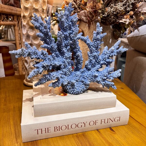 Escultura Coral Azul em Resina - Importado de Bali