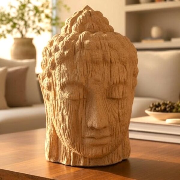 Escultura Cabeça de Buda em Cimento | Artesanal Importada de Bali