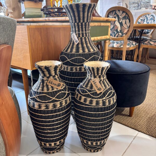 Vaso em Fibra Natural Tamanho P - Importado de Bali