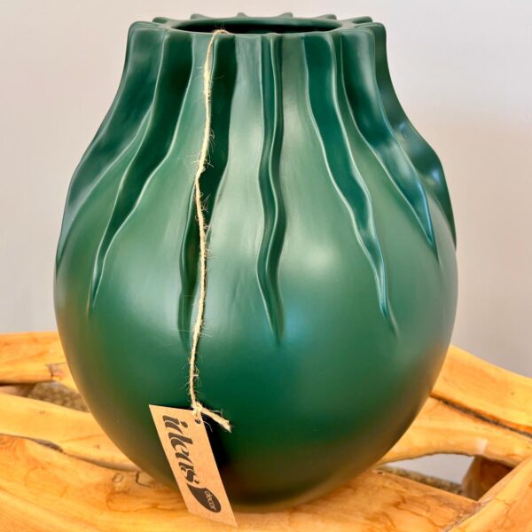 Vaso Selva em Cerâmica Verde Mata