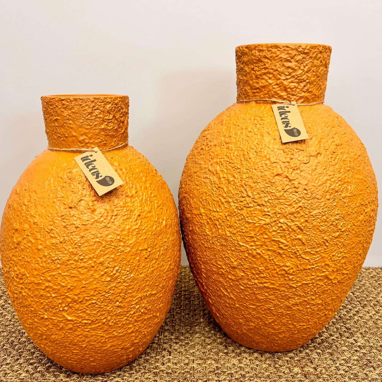 Vaso em Cerâmica Amarelo - Tamanho G