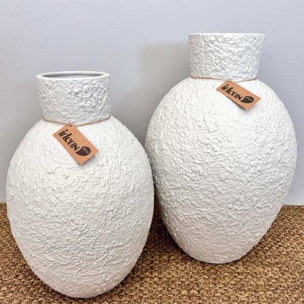 Vaso em Cerâmica Branco - Tamanho G