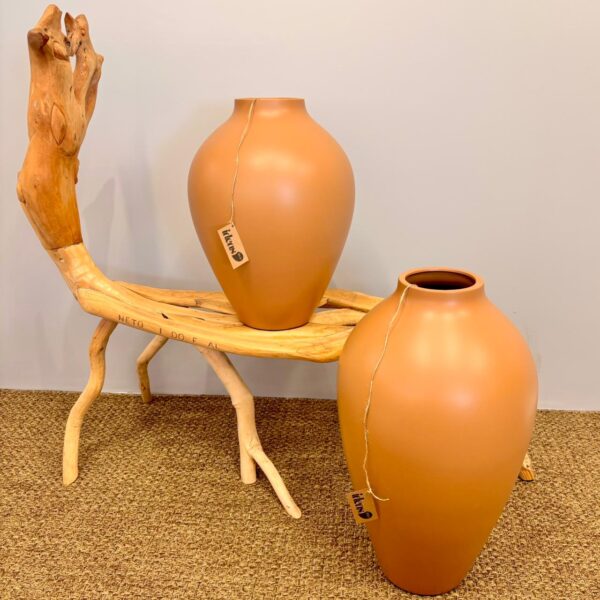 Vaso Liso em Cerâmica Barro - Tamanho G