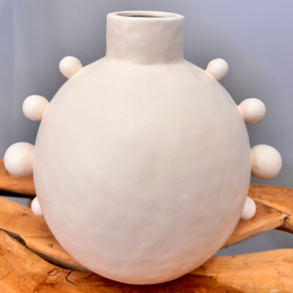 Vaso em Cerâmica Bolas Gelo Fosco