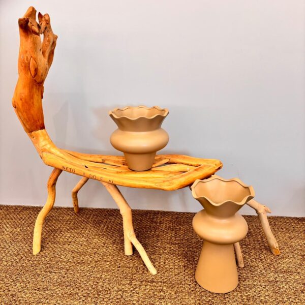 Vaso em Cerâmica Pétala Terra - Tamanho G