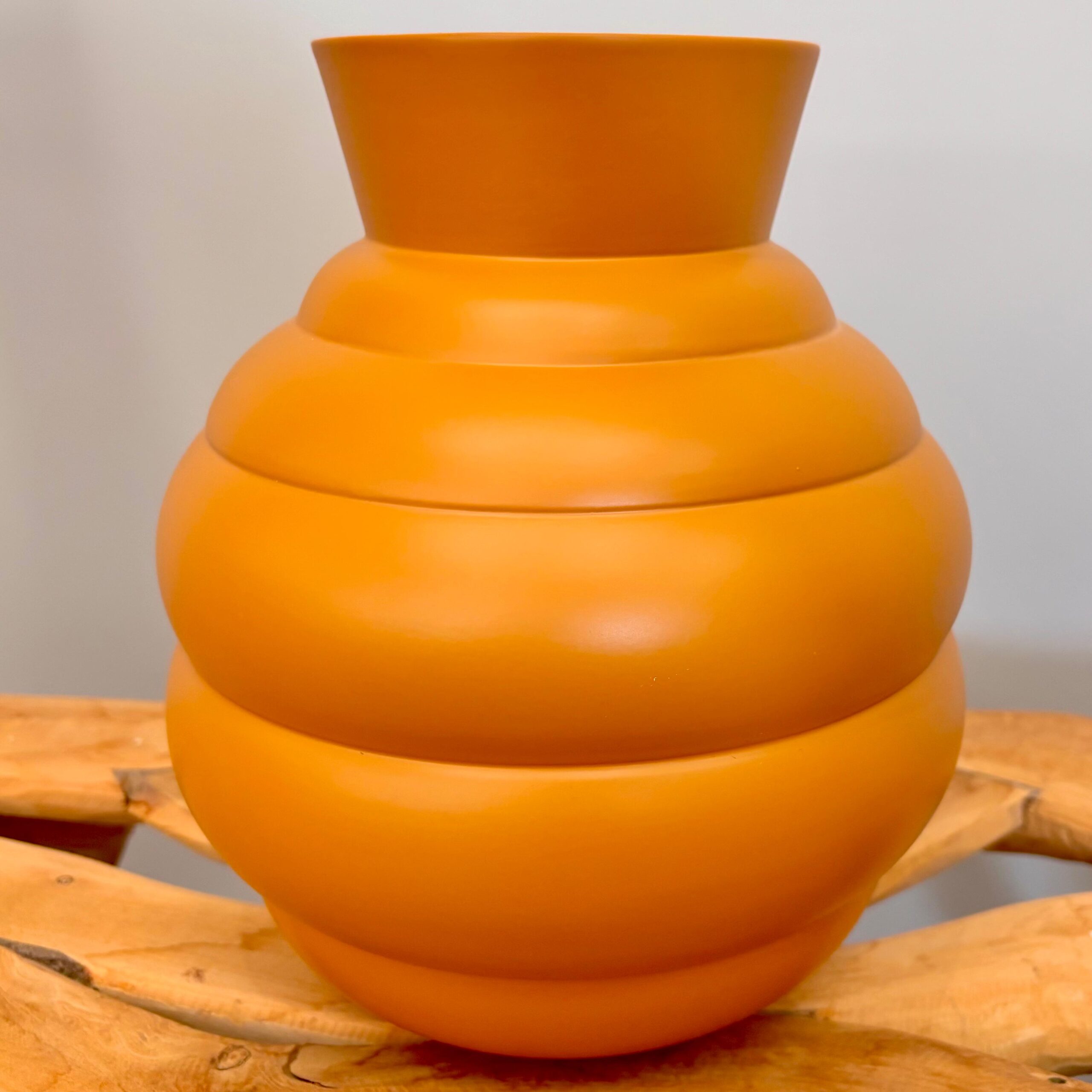 Vaso em Cerâmica Colmeia Mostarda
