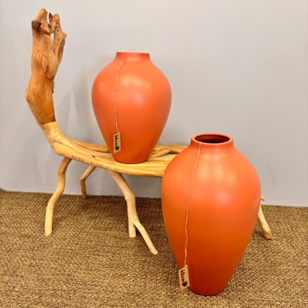 Vaso Liso em Cerâmica Terracota - Tamanho G