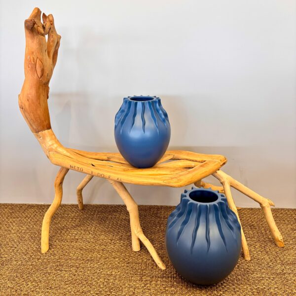 Vaso em Cerâmica Selva Azul - Tamanho G