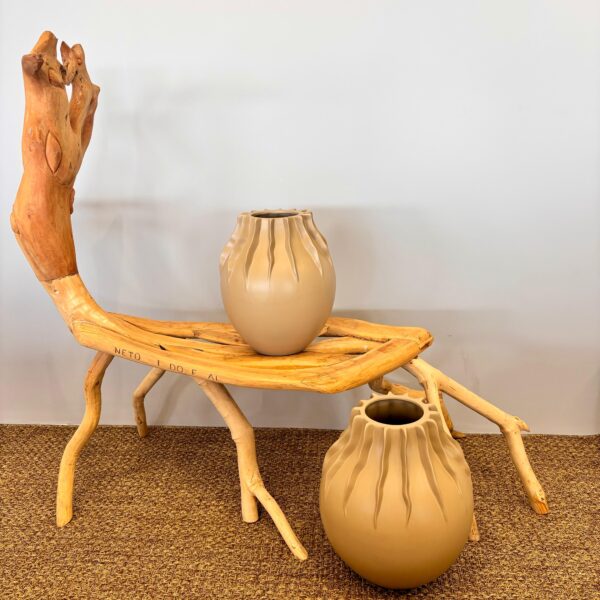 Vaso em Cerâmica Selva Marrom - Tamanho G