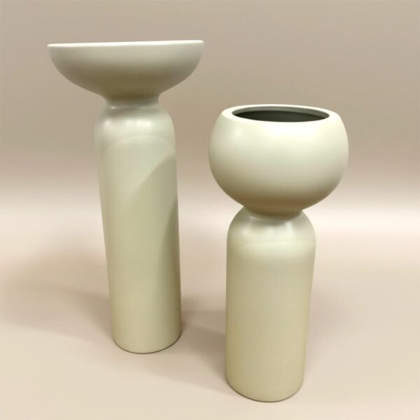 Vaso em Cerâmica Taça Fendi - Tamanho P