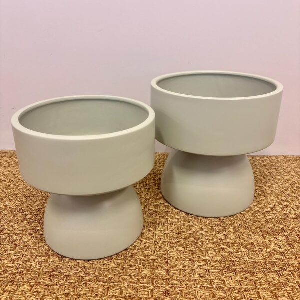 Vaso em Cerâmica Taça Baixa Fendi - Tamanho G