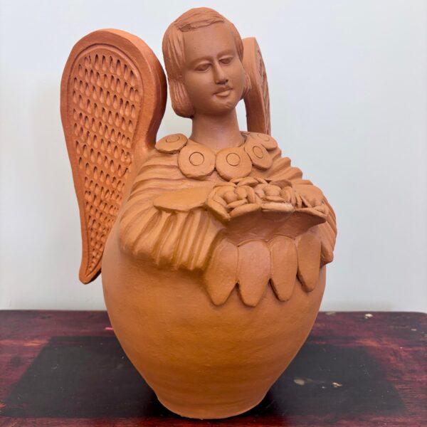 Escultura Anjo Florido em Cerâmica Mestre Joaquim de Tracunhaém