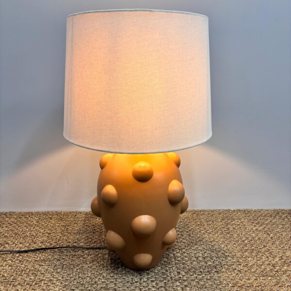 Abajur em Cerâmica Bolas Marrom