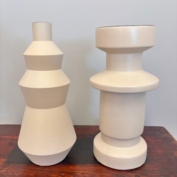 Vaso Geométrico em Cerâmica Espesso - Coleção Alto Padrão