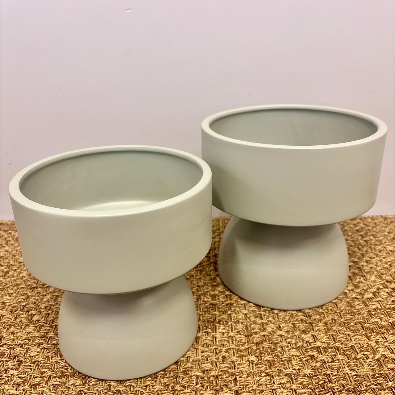 Vaso em Cerâmica Taça Baixa - Tamanho P