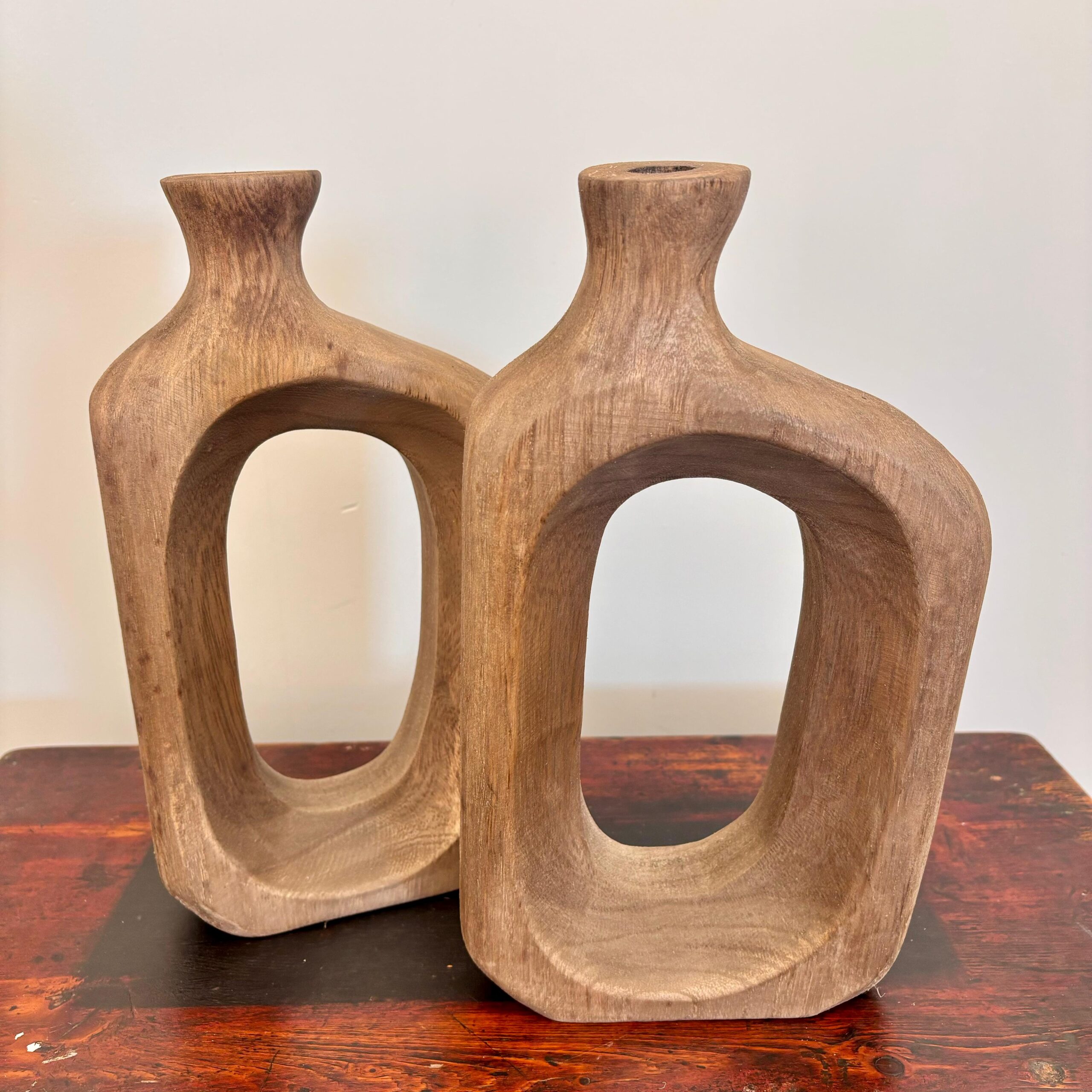 Vaso Decorativo em Madeira Natural - Importado de Bali