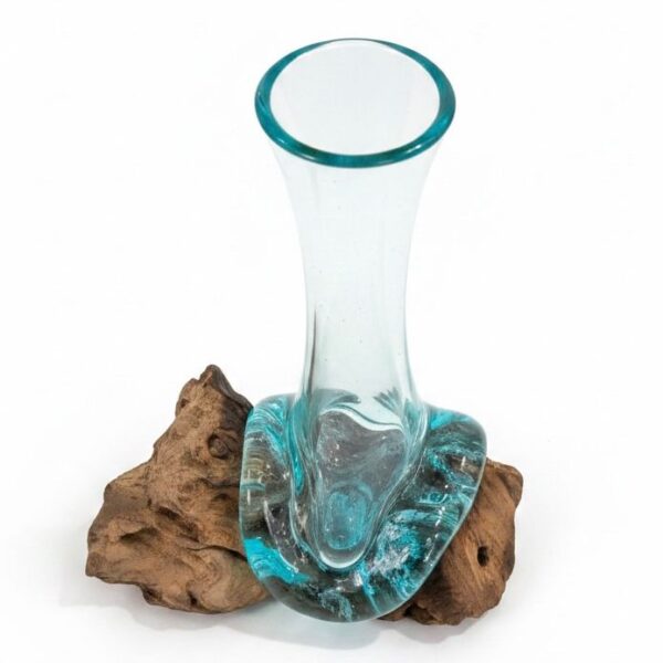 Vaso Bolha em Madeira Teca | 26 cm