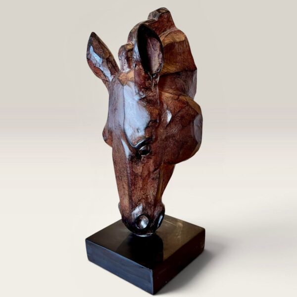 Escultura Cabeça de Cavalo em Resina| 40 cm