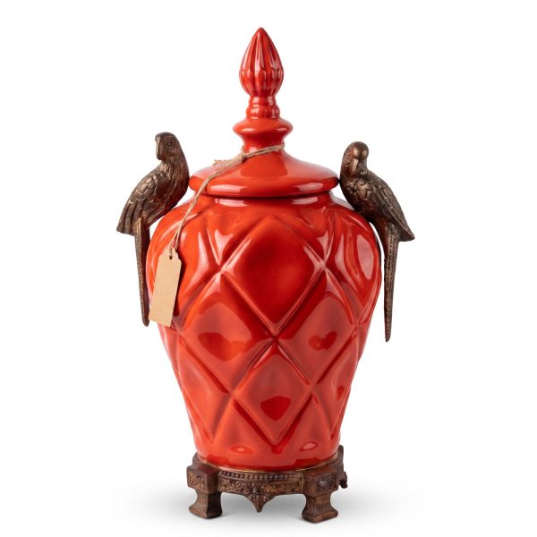 Potiche Vermelho Luxury M.Prado - 55 cm de Altura