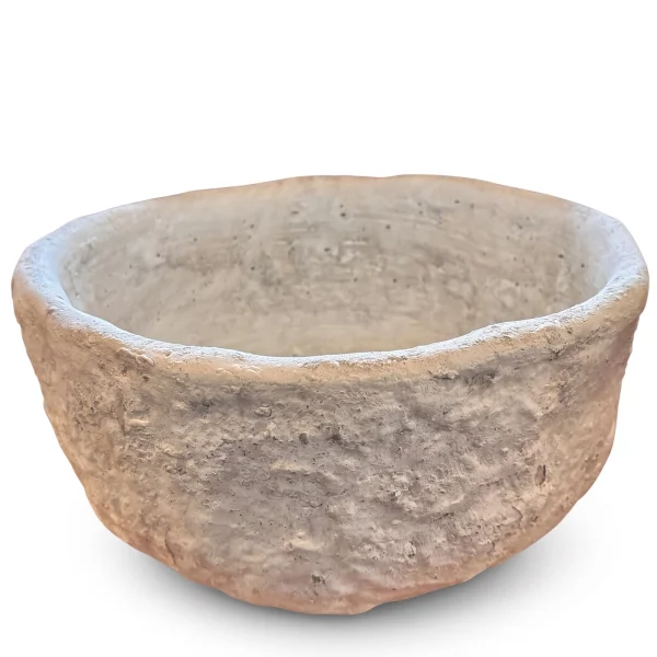 Vaso/Cachepot em Cimento Branco - 32 cm de Diâmetro